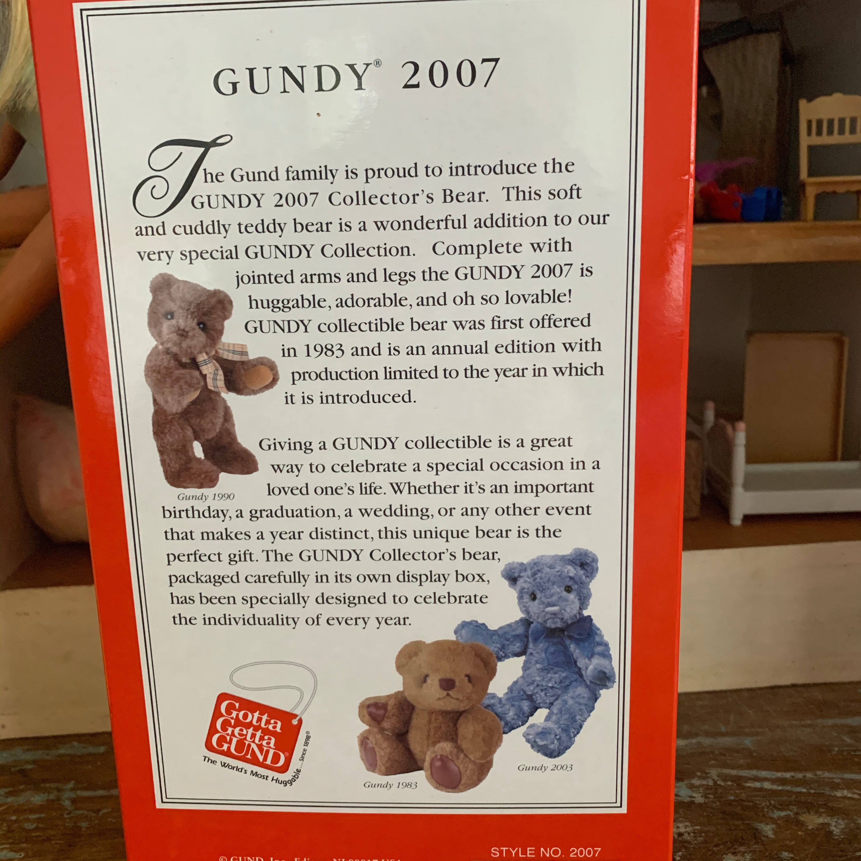 Gund 2007 Collectors Bear